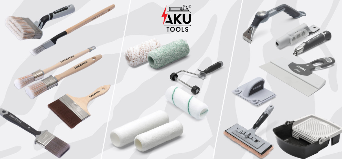 Nowość w ofercie Aku Tools - pędzle, wałki, akcesoria malarskie Anza Pro Akcesoria malarskie marki Anza Pro w Aku Tools!