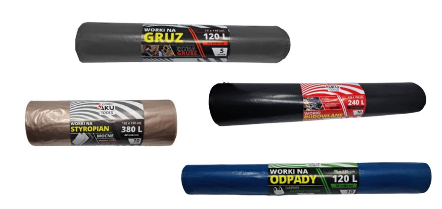 Worki na materiały budowlane firmy AKU Tools