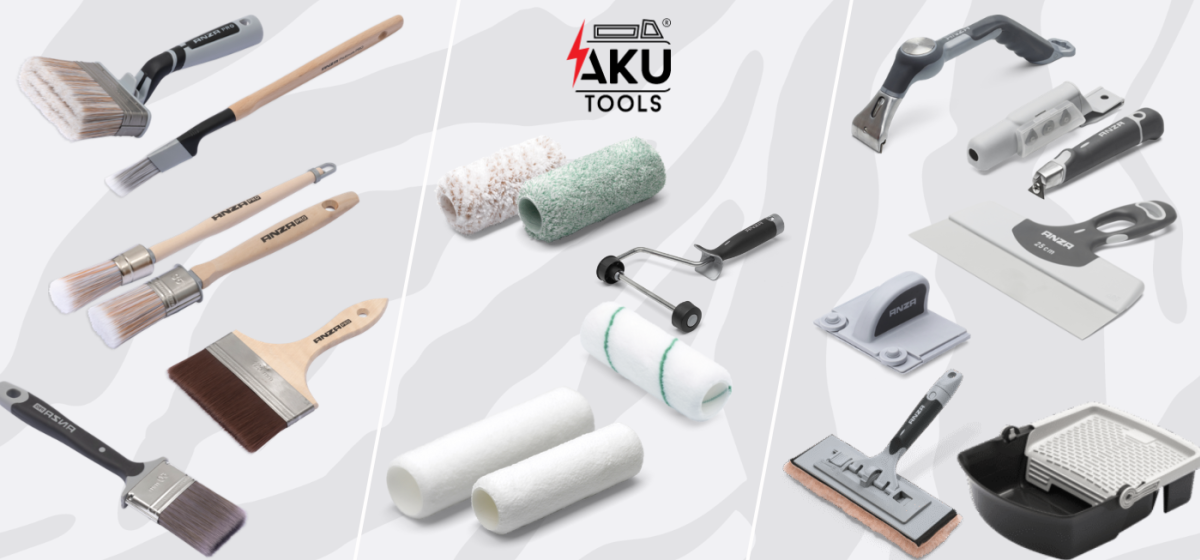 Nowość w ofercie Aku Tools: Marka Anzapro - pędzle, wałki i akcesoria malarskie