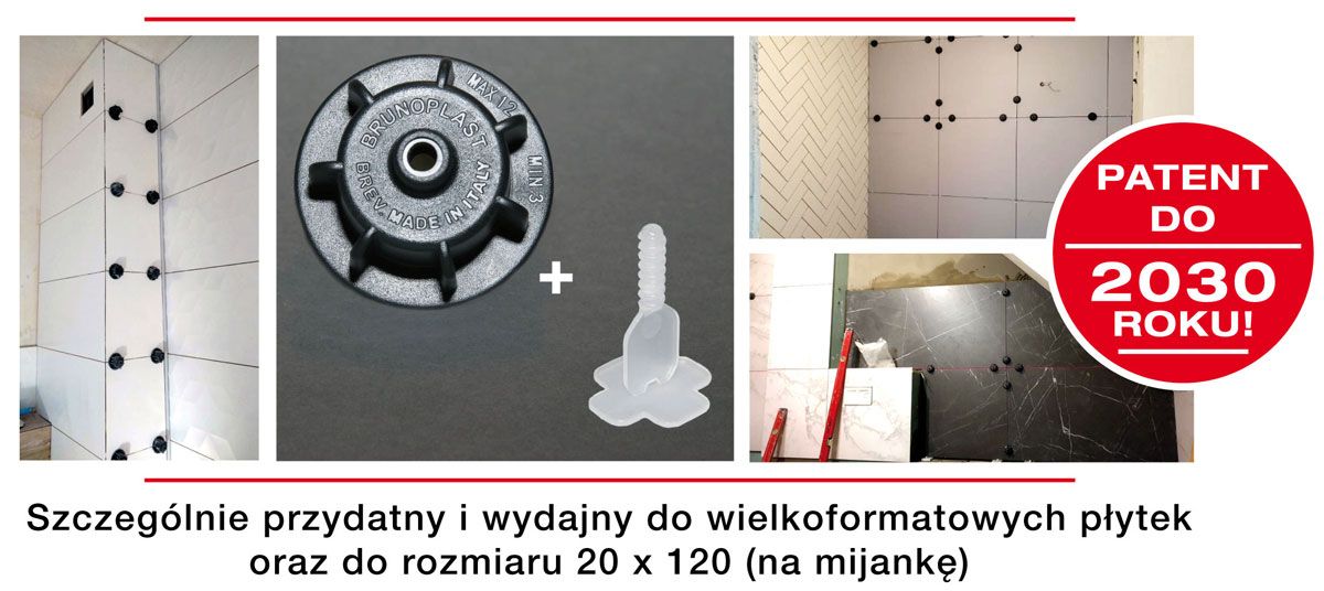 Elementy systemu do poziomowania płytek Tiramisu